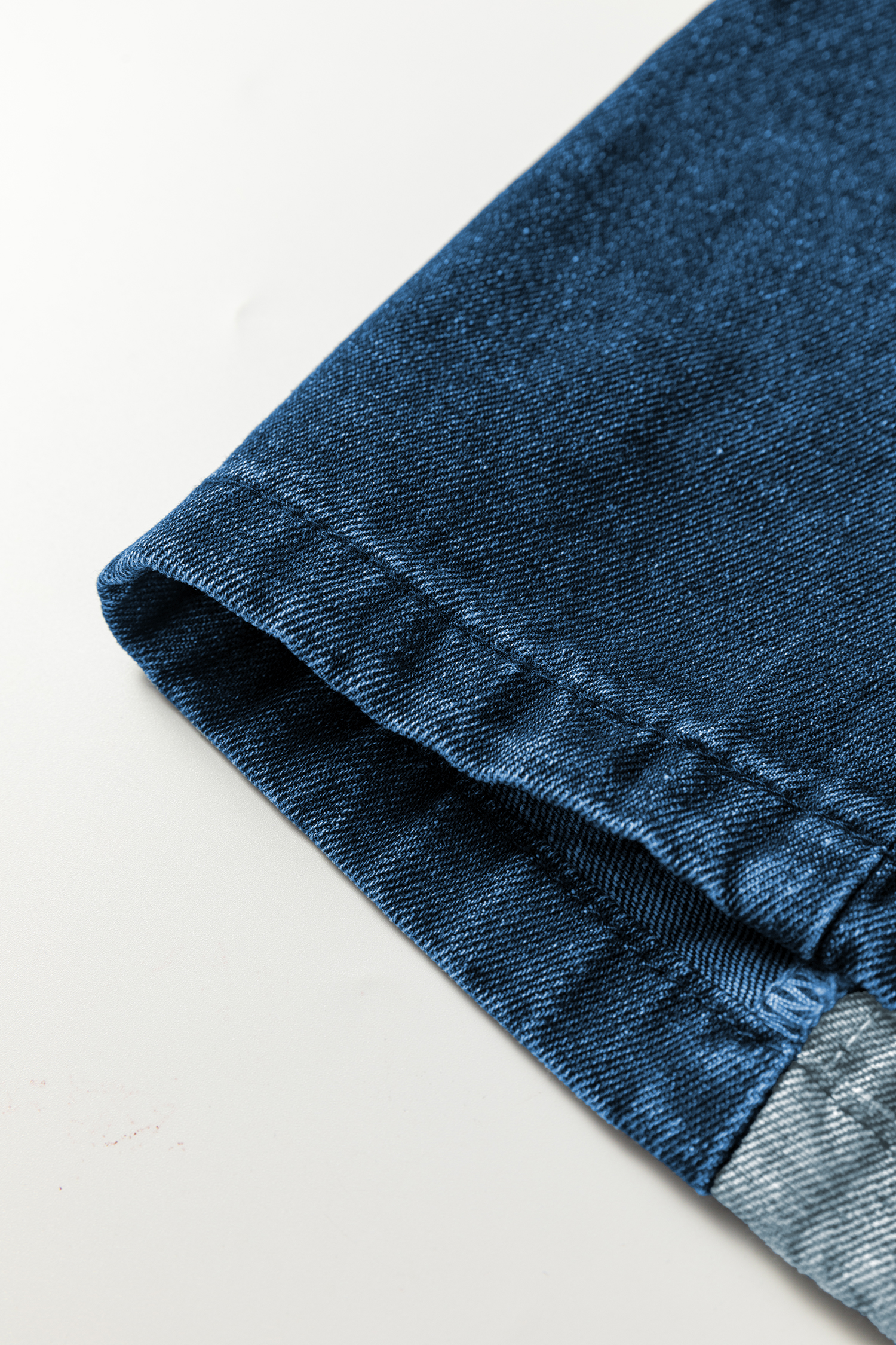 Sail Blue Checkered Side Panel Patchwork Drawstring Loose Denim Pants - Image 12